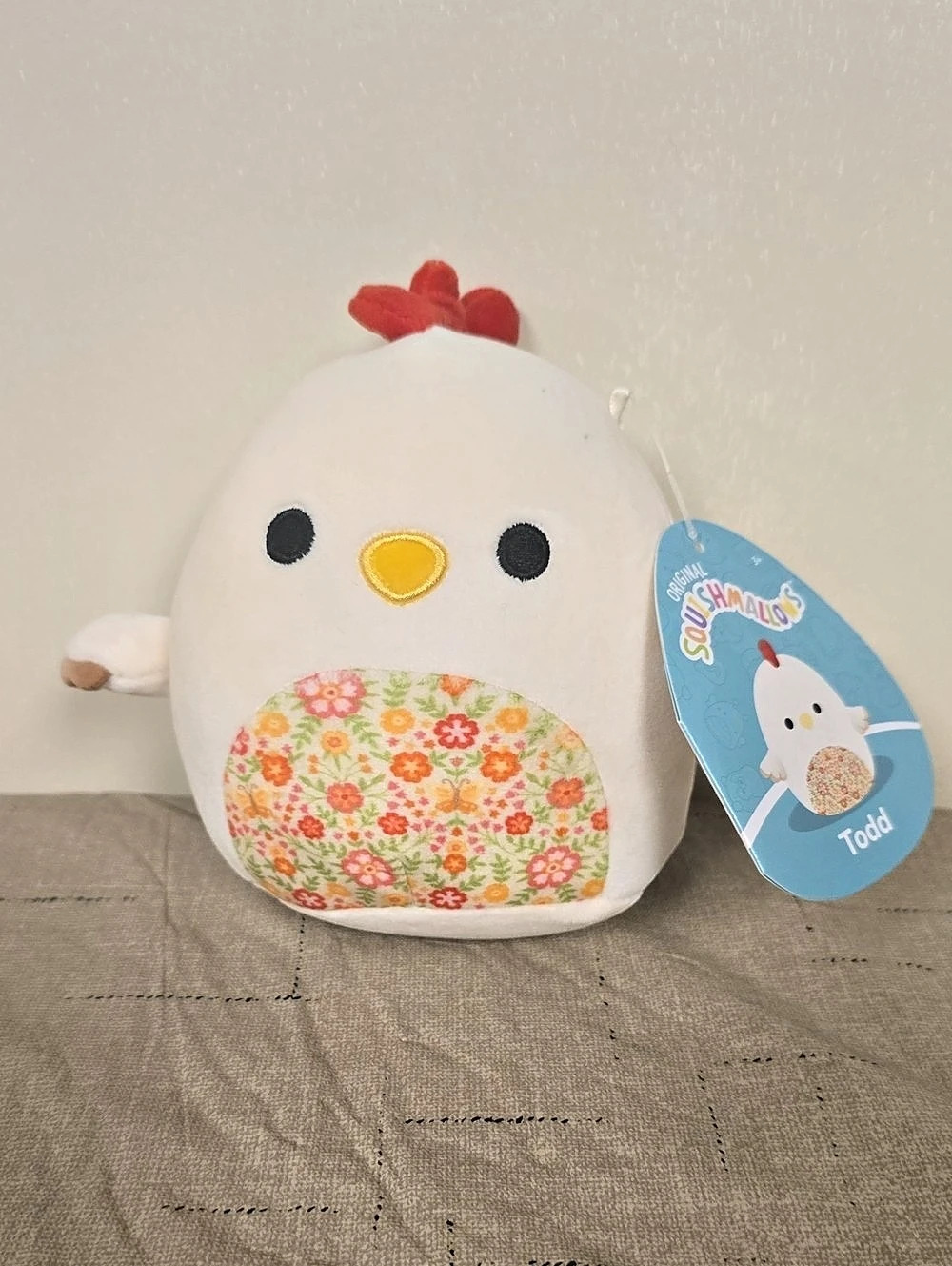 Squishmallows Todd the Rooster with Floral Belly the Rooster Floral Chicken